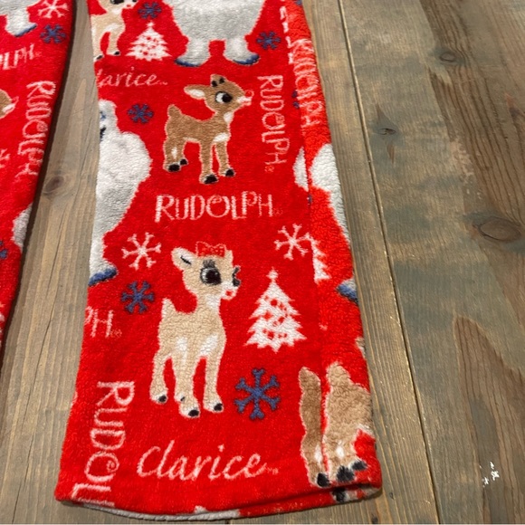 SOLD ✅ Rudolph The Red Nosed Reindeer Women Holiday Christmas Pajama Pants S 4-6 - Picture 3 of 7